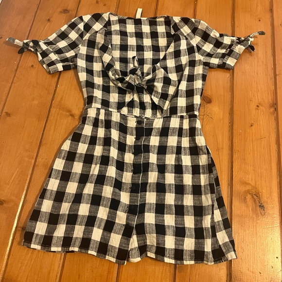 Bec and Bridge Black and White Tie Front Tartina Dress Sz 4 - Picture 4 of 4